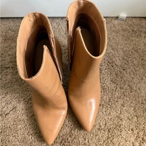 JustFab Tan Ankle Booties
